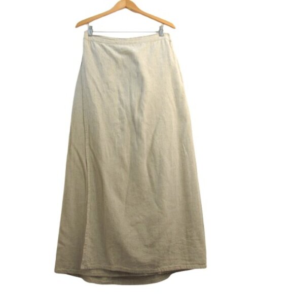Kaliyana Linen Blend Overlap Skirt - Picture 1 of 5